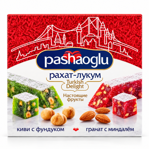 PASHAOGLU Рахат-лукум 300 г киви фундук, гранат миндаль