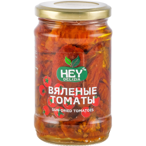 HEY DELIZIA Вяленые помидоры 285 гр сушеные на солнце, в масле 