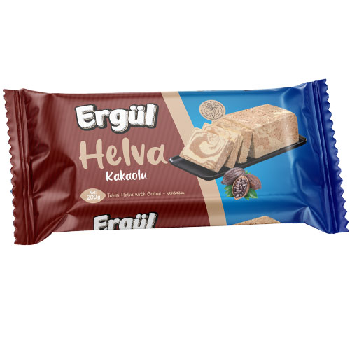 ERGUL Кунжутная халва 200 гр с какао