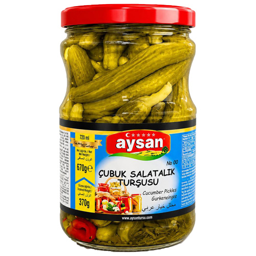 AYSAN маринованные огурцы 670 гр