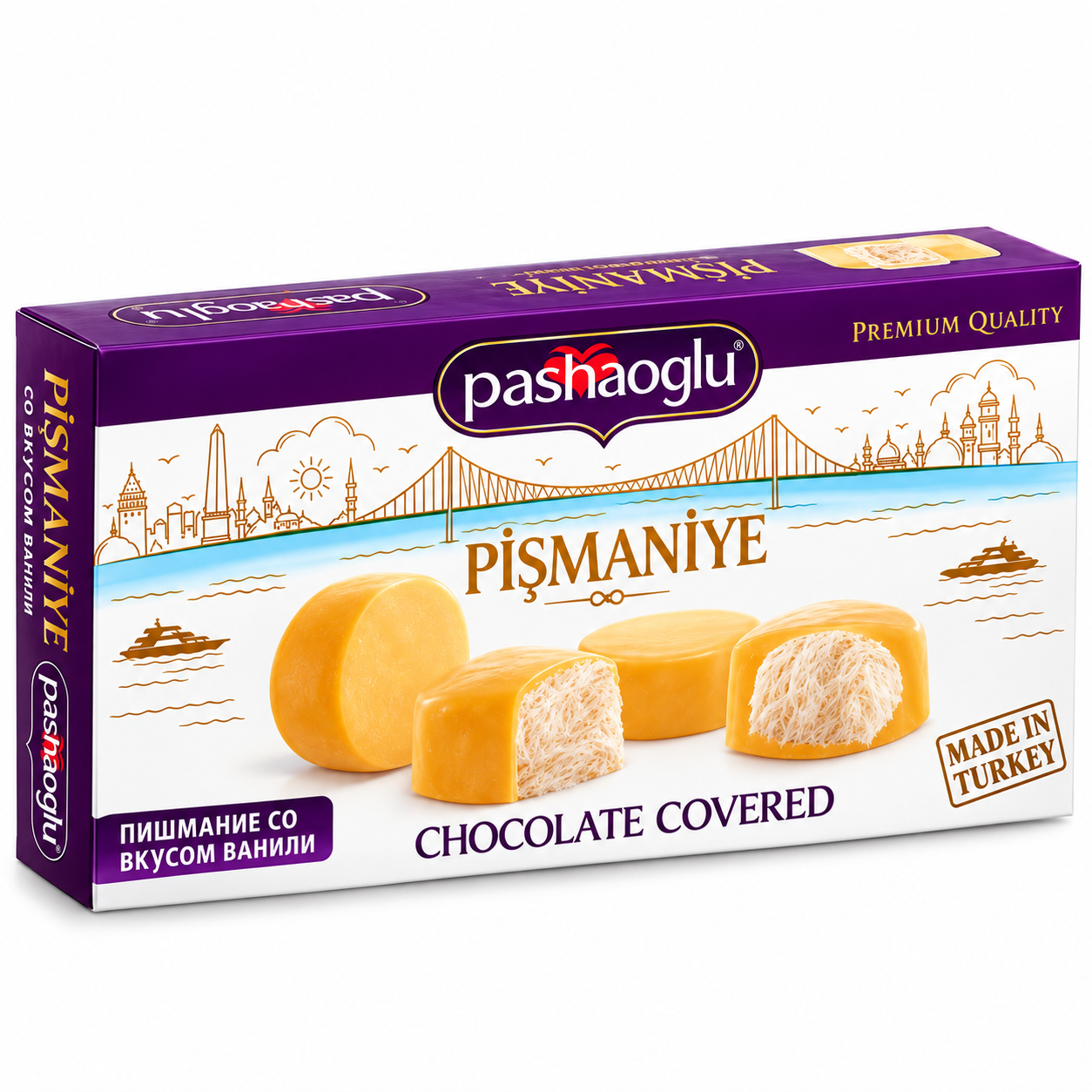 PASHAOGLU Пишмание со вкусом ванили в белой глазури 200 г