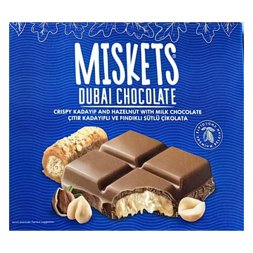 MISKETS Дубайский шоколад с фундуком 100 гр (FINDIKLI DUBAI CIKOLATASI 1/72)