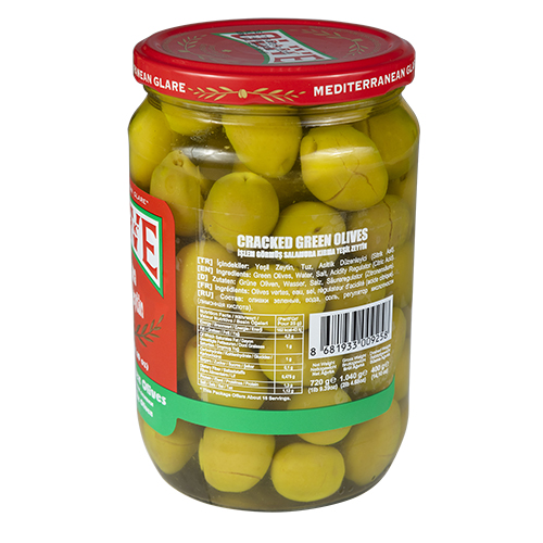 AGAOGLU OLIVE PARK 720 гр Оливки колотые, калибровка 3XL (161-180 шт/кг), стекло (KIRMA YESIL ZEYTIN CAM 1/6)