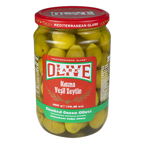 AGAOGLU OLIVE PARK 720 гр Оливки колотые, калибровка 3XL (161-180 шт/кг), стекло (KIRMA YESIL ZEYTIN CAM 1/6)