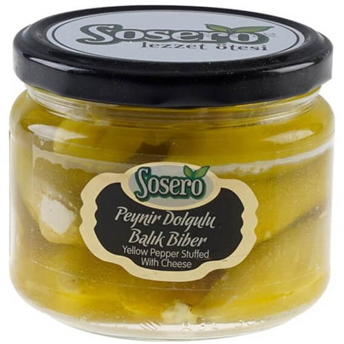 SOSERO Жёлтый перец фаршированный сыром (пастеризованные) 290 гр