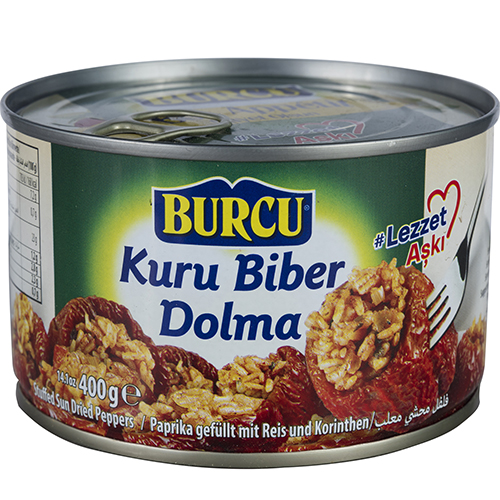 BURCU Бибер долма, из перцев сушенных на солнце, фаршированный рисом 400 гр