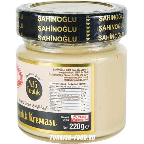 SAHINOGLU Фундучная крем-паста 220 гр