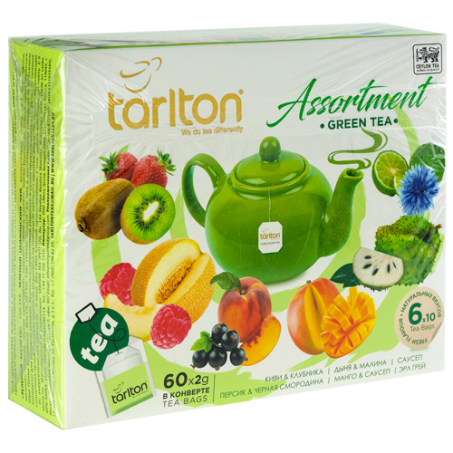 TARLTON Ассорти зеленый чаев в пакетиках 60 шт ASSORTMENT GREEN TEA