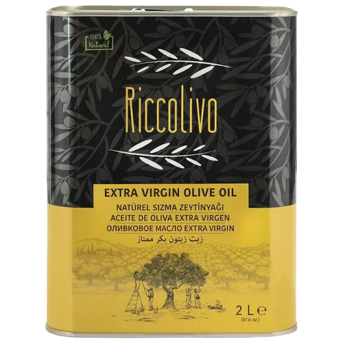 RICCOLIVO оливковое масло Premium Extra Virgin 2 лт жестяная банка