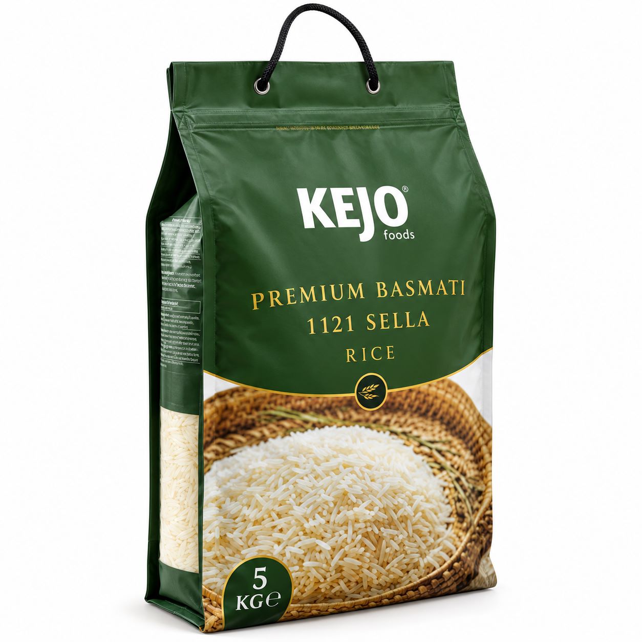 KEJO Рис селла басмати пропаренный длиннозерный 5 кг