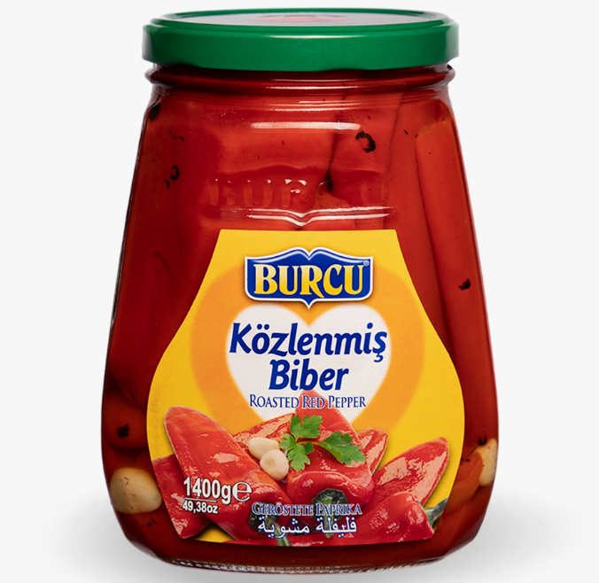 BURCU Печеные перцы на гриле 1400 гр (KOZLENMIS BIBER 1/6)