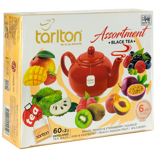 TARLTON Ассорти черных чаев в пакетиках 60 шт ASSORTMENT BLACK TEA