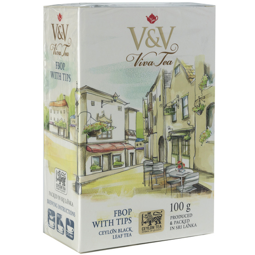 V&amp;amp;V VIVA TEA черный чай 100 гр FBOP WITH TIPS