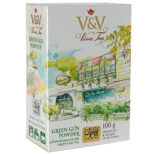 V&amp;amp;V VIVA TEA зеленый чай 100 гр, порох GREEN GUN POWDER