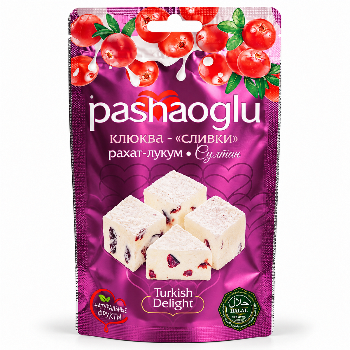 PASHAOGLU Рахат-лукум 150 г "Султан" клюква со вкусом сливок