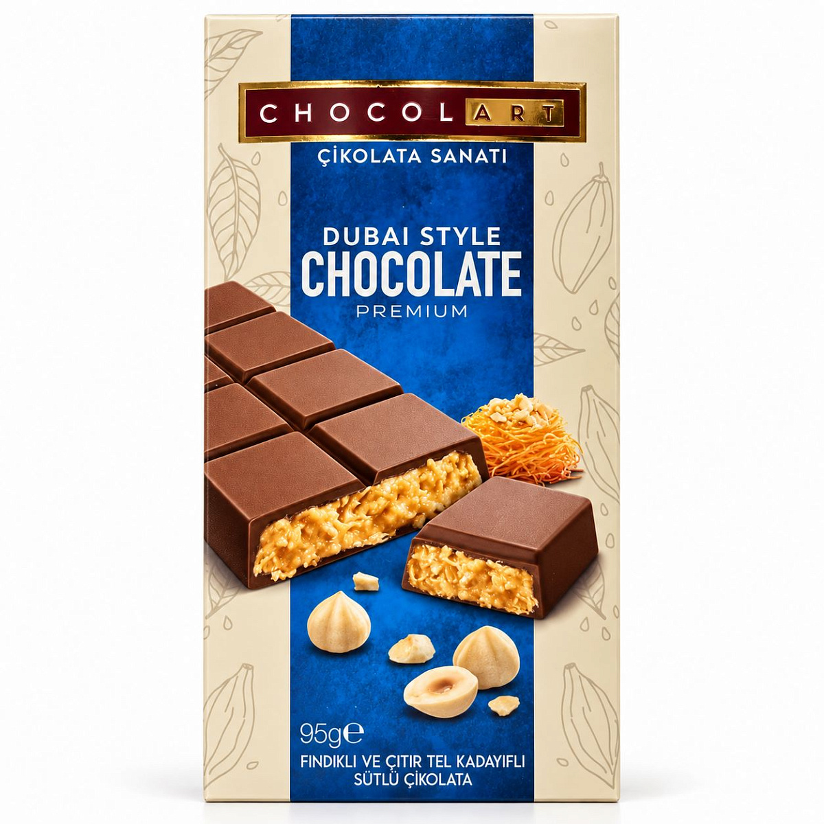 CHOCOLART 95 г Дубайский шоколад с фундуком