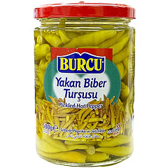 BURCU Маринованные острые перцы "Якан бибер" 520 гр (YAKAN BIBER TURSUSU 1/12)