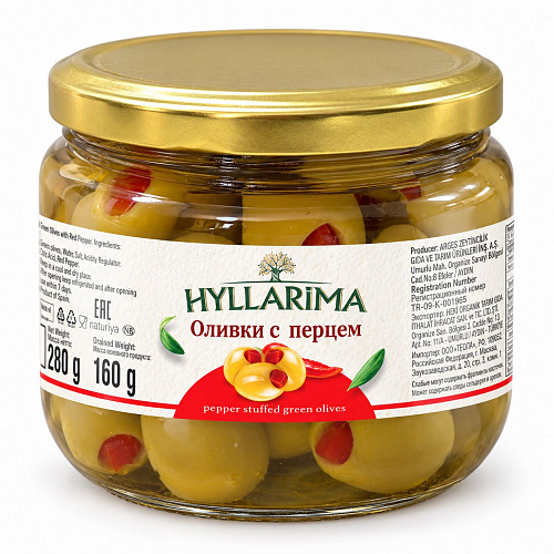 HYLLARIMA Оливки с перцем 280 г