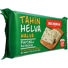 Кунжутная халва 200 гр с фисташками KOSKA