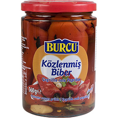 BURCU Печеные перцы на гриле 560 гр (KOZLENMIS BIBER  1/12)