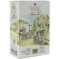 V&V VIVA TEA черный чай 100 гр FBOP WITH TIPS