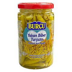 BURCU Маринованные острые перцы "Якан бибер" 300 гр (YAKAN BIBER TURSUSU 1/12)